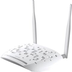 300Mbps Wi-Fi VDSL/ADSL Modem Router, Broadcom, 802.11b/g/n, 300Mbps at 2.4GHz, 4 FE LAN ports, 1 USB 2.0 Port, 2 fixed antennas, Wi-Fi on/off button, Annex A, with VDSL splitter